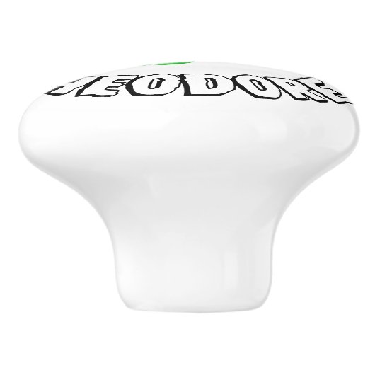 Aangepaste kinder groene dinolade keramische knop (Zijkant)