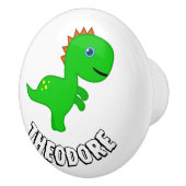 Aangepaste kinder groene dinolade keramische knop (Rechts)