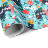 Aangepaste Kinder Kerst met Sneeuwvlokken & Oranje Cadeaupapier (Rol Hoek)