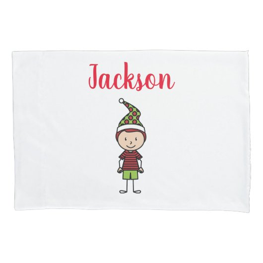 Aangepaste Kinder kerstjongen Kussensloop (Voorkant)