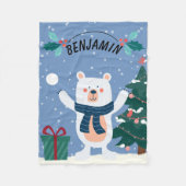 Aangepaste Kinder kerstvlinderbank Fleece Deken (Voorkant)