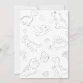 Aangepaste Kinder Kleurende Dinosaurus voor Jongen Kaart (Achterkant)