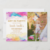 Aangepaste Kinder kunst Party Uitnodigen Kaart (Voorkant)