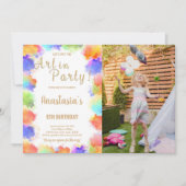 Aangepaste Kinder kunst Party Uitnodigen Kaart (Voorkant)