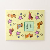 Aangepaste Kinder Legpuzzel met Mopshond en Sterre (Horizontaal)