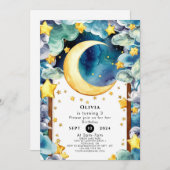 Aangepaste Kinder maan Verjaardag Kaart (Voorkant / Achterkant)