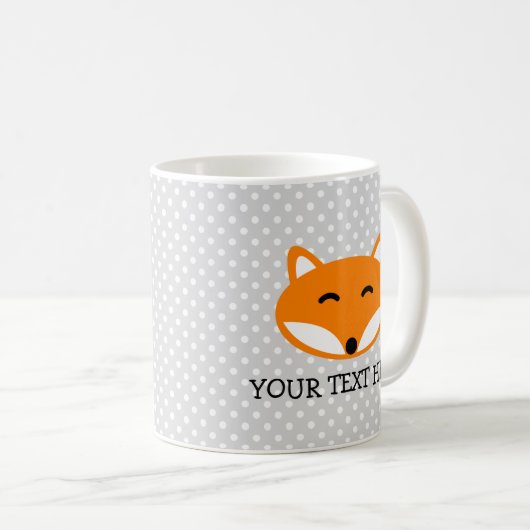 Aangepaste kinder mok met schattig rood vosontwerp (Voorkant rechts)