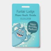 Aangepaste Kinder monster-tekstbadges Badge (Achterkant)