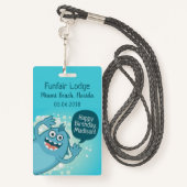 Aangepaste Kinder monster-tekstbadges Badge (Achterkant met draagriem)