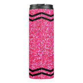 Aangepaste Kinder naam Hot Pink Glitter Crayon Tum Thermosbeker (Achterkant)