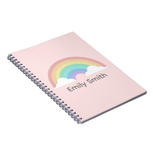 Aangepaste Kinder naam Regenboog Notitieboek (Rechterzijde)