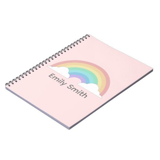 Aangepaste Kinder naam Regenboog Notitieboek (Linkerzijde)