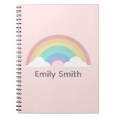 Aangepaste Kinder naam Regenboog Notitieboek (Voorkant)