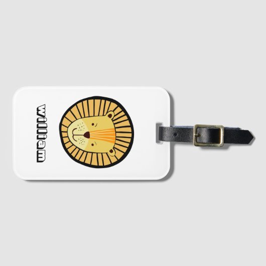 Aangepaste Kinder naam van het Oerwoud van het Lio Bagagelabel (Voorkant (horizontaal))