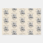 Aangepaste Kinder namen Sommige konijn houdt van j Inpakpapier Vel (Voorkant 3)