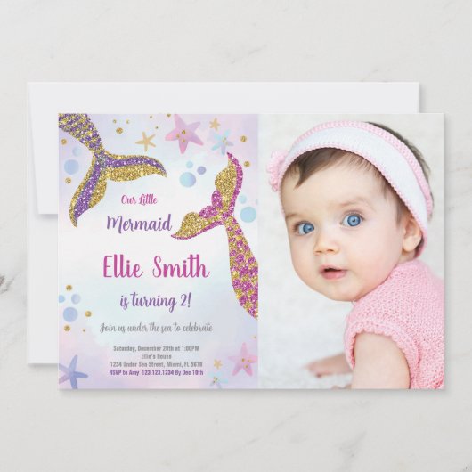 Aangepaste Kinder onder het Zee Party Nodig Kaart (Voorkant)