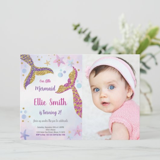 Aangepaste Kinder onder het Zee Party Nodig Kaart (Staand voorkant)