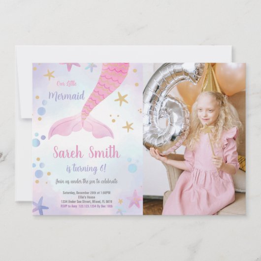 Aangepaste Kinder onder het Zee Party Nodig Kaart (Voorkant)