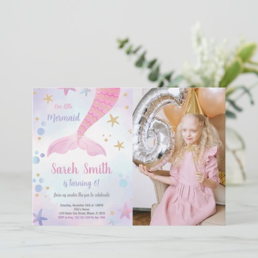 Aangepaste Kinder onder het Zee Party Nodig Kaart (Staand voorkant)