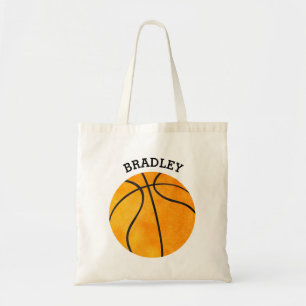 Aangepaste Kinder Oranje Basketball-sportborden Tote Bag