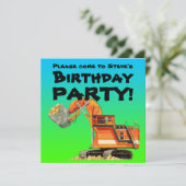 Aangepaste Kinder partij voor de bouw van graafmac Kaart (Staand voorkant)