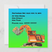 Aangepaste Kinder partij voor de bouw van graafmac Kaart (Achterkant)