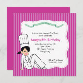 Aangepaste Kinder partijuitnodiging met uniek kuns Kaart (Voorkant / Achterkant)