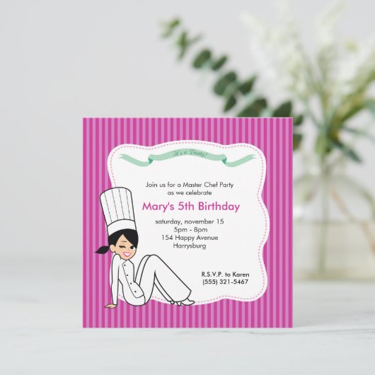 Aangepaste Kinder partijuitnodiging met uniek kuns Kaart (Staand voorkant)