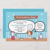 Aangepaste Kinder partijuitnodiging met uniek kuns Kaart (Voorkant / Achterkant)