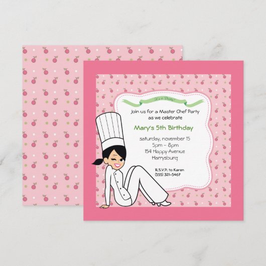 Aangepaste Kinder partijuitnodiging met uniek kuns Kaart (Voorkant / Achterkant)