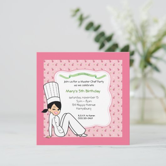 Aangepaste Kinder partijuitnodiging met uniek kuns Kaart (Staand voorkant)