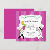 Aangepaste Kinder partijuitnodiging met uniek kuns Kaart (Voorkant / Achterkant)