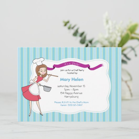 Aangepaste Kinder partijuitnodiging met uniek kuns Kaart (Staand voorkant)