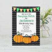 Aangepaste Kinder pompoenpleisters op zaterdag Kaart (Staand voorkant)