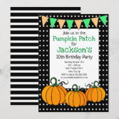 Aangepaste Kinder pompoenpleisters op zaterdag Kaart (Voorkant / Achterkant)