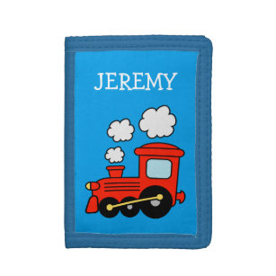 Aangepaste kinder portemonnee met rode choo-trein