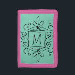 Aangepaste kinder portemonnee met schattig zurig m<br><div class="desc">Gepersonaliseerde kinder portemonnee met schattig zanderig monogram. Cute Birthday of kerstcadeauidee voor kleine meisjes. Personaliseerbare met naam of monogram letter van uw kind. Maak er een voor je kleinkind,  dochter,  kleindochter,  enz. Kleurrijk,  roze,  roze vormgegeven met zwenken.</div>