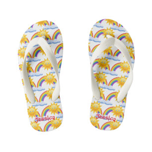 Aangepaste Kinder regenboog Teenslippers