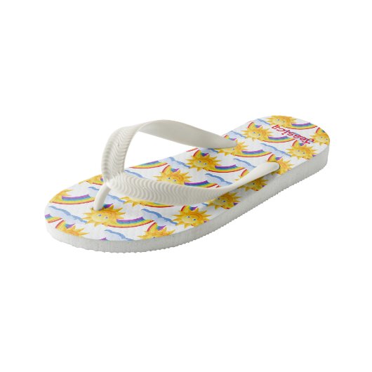 Aangepaste Kinder regenboog Teenslippers (Schuin)