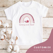 Aangepaste Kinder regenboogflora T-shirt