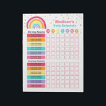 Aangepaste Kinder routinematige planning regenboog Notitieblok<br><div class="desc">Aangepast Kinder regenboogprogramma Routine Notitieblok</div>