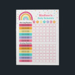 Aangepaste Kinder routinematige planning regenboog Notitieblok<br><div class="desc">Aangepast Kinder regenboogprogramma Routine Notitieblok</div>