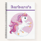 Aangepaste Kinder schets eenhoorn Notitieboek (Voorkant)