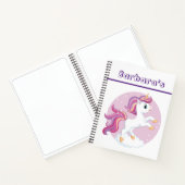 Aangepaste Kinder schets eenhoorn Notitieboek (Binnen)