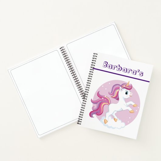 Aangepaste Kinder schets eenhoorn Notitieboek (Binnen)