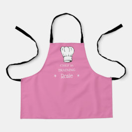 Aangepaste Kinder Schorten Chef in training Roze