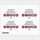 Aangepaste Kinder Sesammoer Zuivel Soja Eiallergie Rechthoekige Sticker (Vel)