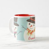 Aangepaste Kinder Snowman Party Mok (Voorkant links)