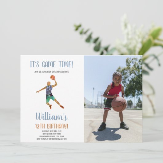 Aangepaste Kinder sportparty Uitnodigen Kaart (Staand voorkant)