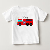 aangepaste kinder T-Shirt, brandweerauto (Voorkant)